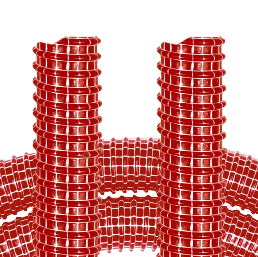50 mm Gewebeschlauch mit Stahlfeder METERWARE - Rot