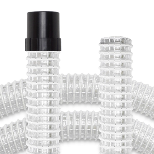 50 mm transparenter Gewebeschlauch für alle Industriesauger Kesselsauger mit 58mm Anschluss