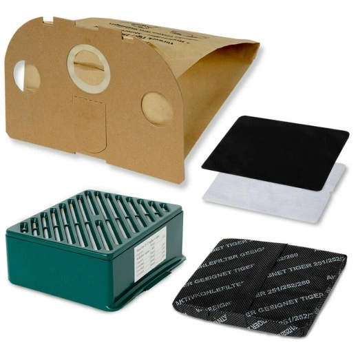 20 Filtertüten Staubsaugerbeutel Aktivfiltersystem passend für Vorwerk Tiger 251