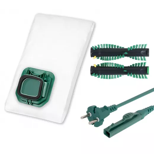Staubsaugerbeutel Bürsten Kabel kompatibel zu Vorwerk Kobold VK 140 150