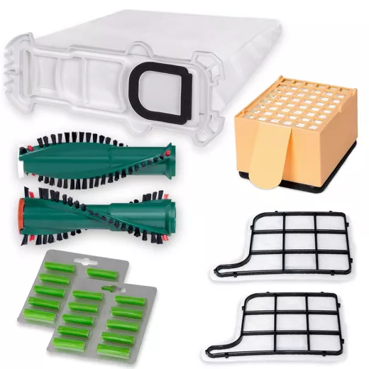 43-tlg Set passt für Vorwerk Kobold 135 136 mit EB 351 Filtertüten Beutel Bürsten Duft