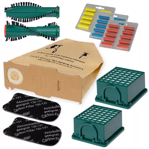 66 tlg Sparset 30 Staubsaugerbeutel - Filterset passend für Vorwerk Kobold VK 130 und 131