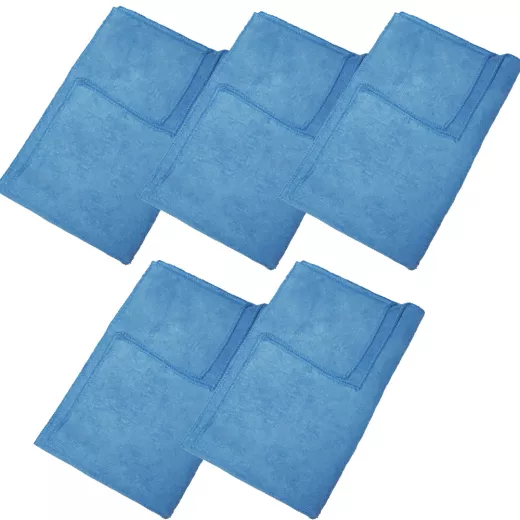 1 bis 5 Mikrofasertücher Fenstertücher Glastücher Glas Fenster Tuch Blau