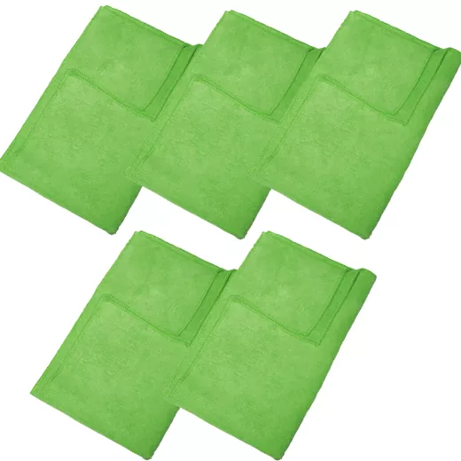 1 bis 5 Mikrofasertücher Fenstertücher Glastücher Glas Fenster Tuch Grün