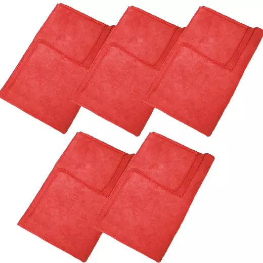 1 bis 5 Mikrofasertücher Fenstertücher Glastücher Glas Fenster Tuch Rot