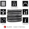Gewebeschlauch für Würth ISS 35 ISS 35-S ISS 45-M ISS 55-S HWS 15-L Industriesauger kompatibel in schwarz