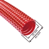 Staubsaugerschlauch 35 mm Gewebeschlauch mit Stahlfeder METERWARE - Rot