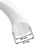 50 mm Gewebeschlauch mit Stahlfeder METERWARE - Transparent