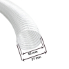 50 mm transparenter Gewebeschlauch für alle Industriesauger Kesselsauger mit 58mm Anschluss