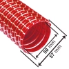 50 mm Roter Gewebeschlauch für alle Industriesauger Kesselsauger mit 58mm Anschluss