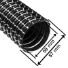 50 mm Schwarzer Gewebeschlauch für alle Industriesauger Kesselsauger mit 58mm Anschluss