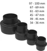 Adapter 4tlg für 100mm Schlauch Absauganlage Reduzierstücke 100 60 40 34 28 mm