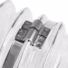 2er-Set Edelstahl-Schlauchschellen mit Brückenkonstruktion Ø100-122 mm