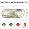 100mm PU Absaugschlauch Antistatisch mit Stahlfeder mit 2 Schlauchschellen
