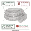 100mm PU Absaugschlauch Antistatisch mit Stahlfeder mit 2 Schlauchschellen