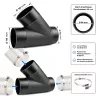 Y-Stück für Absaugschläuche 100mm Absauganlage Verteiler Abzweig Adapter inkl. 3 Schlauchschellen