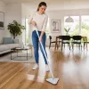 Dreieckiger Wischmopp 360° drehbar mit Ersatztuch Mikrofasertuch Wischer Bodenwischer