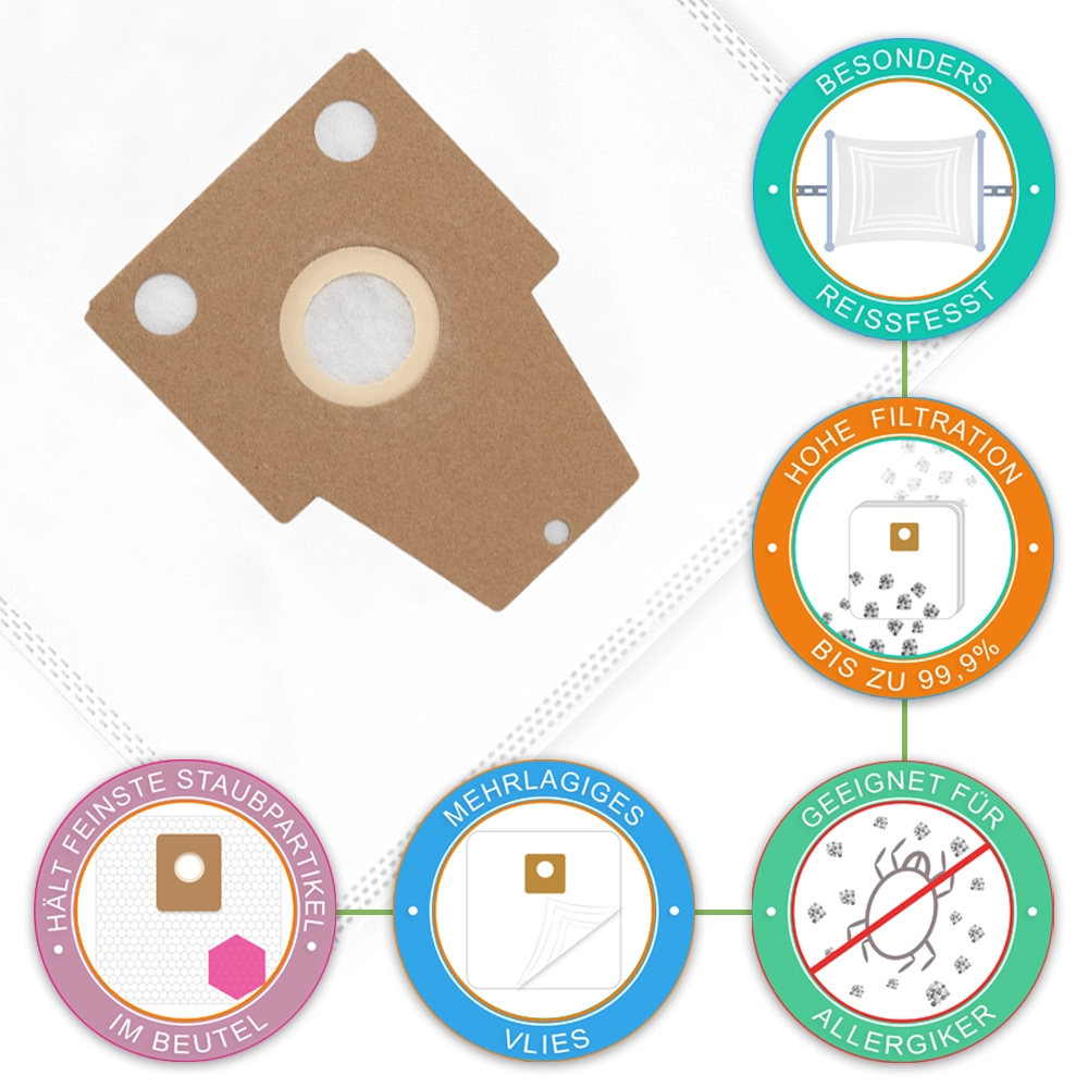 40 Sacchetti Per Aspirapolvere + 40 Profumatori Per Bosch Ergomaxx BSG80000...89999 E HomeProfessional - Adatto BBZ52AFP1/2 (tipo P)