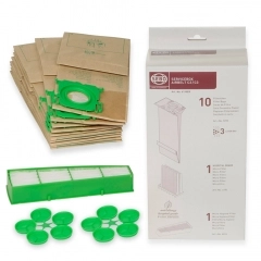 10 Staubsaugerbeutel + 1 Hospital Grade Filter + 1 Micro Hygienefilter SEBO Servicebox 6198ER für AIRBELT Geräte