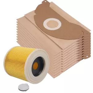 Staubsaugerbeutel Filter für KÄRCHER 6.904-322.0 MV2 WD1 WD2 A2003 A2004 kompatibel