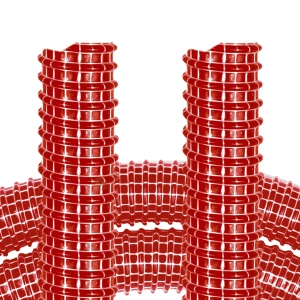50 mm Gewebeschlauch mit Stahlfeder METERWARE - Rot