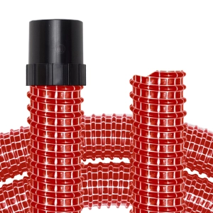 50 mm Roter Gewebeschlauch für alle Industriesauger Kesselsauger mit 58mm Anschluss