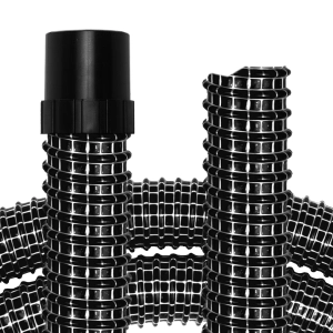 50 mm Schwarzer Gewebeschlauch für alle Industriesauger Kesselsauger mit 58mm Anschluss