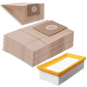 Staubsaugerbeutel Lamellenfilter für Kärcher 2000E 2000TE 3500E 3501 6.904-072.0 kompatibel