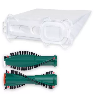 6 Staubsaugerbeutel und Bürsten passend für Vorwerk Kobold VK 135 mit EB 351