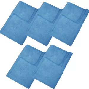 1 bis 5 Mikrofasertücher Fenstertücher Glastücher Glas Fenster Tuch Blau